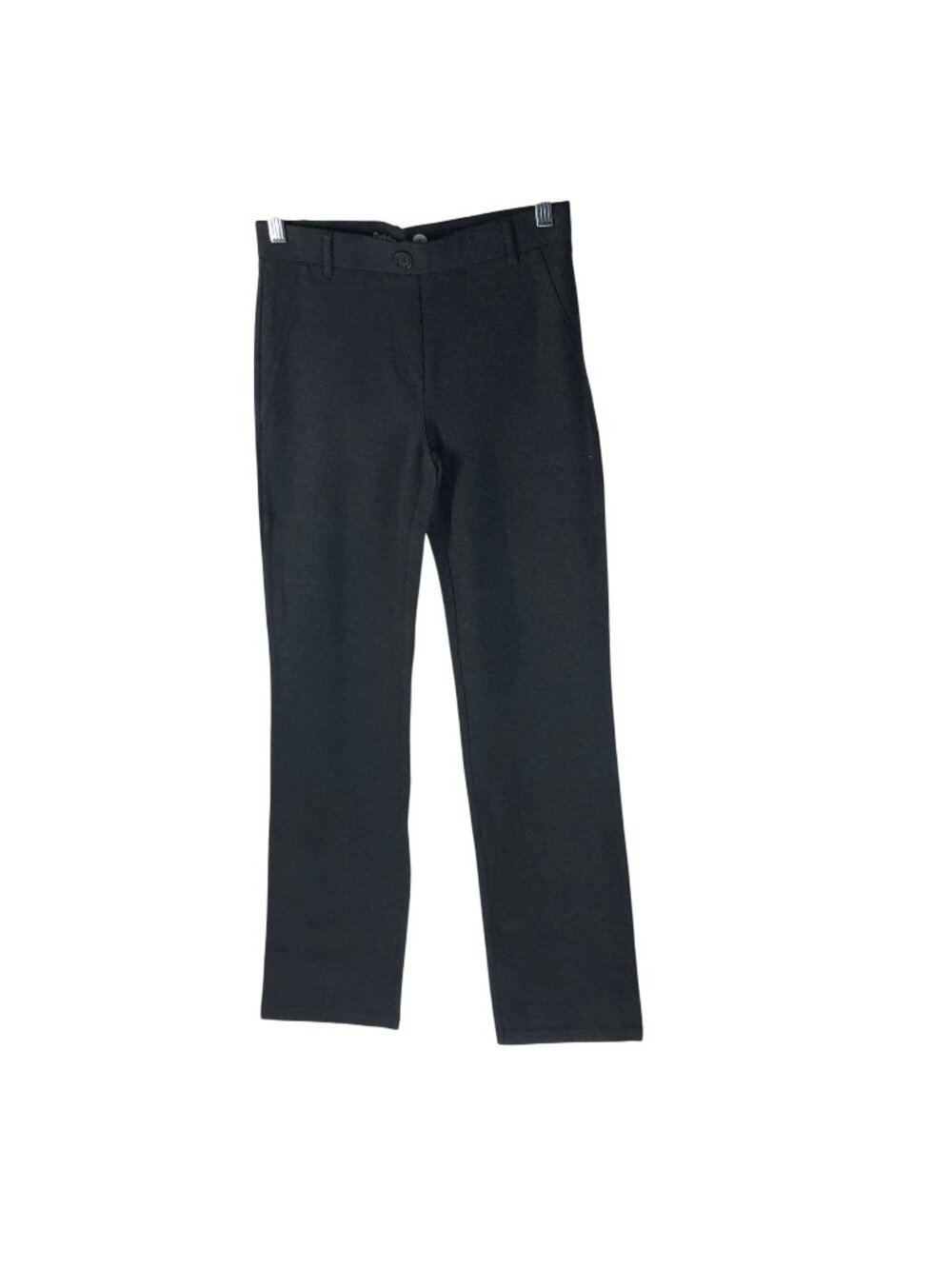 Betabrand Straight-Leg Classic Dress Pant Yoga Pants Gray Heathered Size S